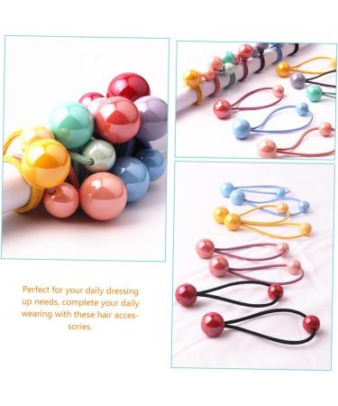 Beavorty 21 Pairs headband color hair tie girls hair rope hair ties clear hair elastics Hair Knockers for Girls scrunchies for girls elastic hair band Pom Pom Acrylic child bracket ball - Buy Online on GoSupps.com