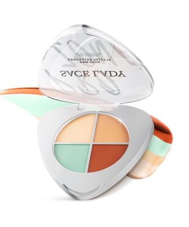 SACE LADY 4 in 1 Concealer Palette 4 Colors Face Eye Brow Correcting Contour Cream Palette Full Covers Undereye Dark Circles Blemishes Redness (1pc concealer palette)