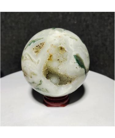 Natural Crystal Rough Natural Sphere Natural Crystal Cave Moss Aquatic Agate Ball Quartz Polished Gem Feng Shui Reiki Home Decoration 1pc 500-520g - Buy Online on GoSupps.com