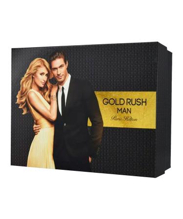 Gold Paris Hilton Gold Rush Man Men 3.4oz EDT Spray 0.5oz EDT Spray 3.0oz Hair Body Wash 2.75oz Alcohol Free Deodorant Stick 4 Pc Gift Set I0082720 9.65 Ounce (Pack of 1) - Buy Online on GoSupps.com
