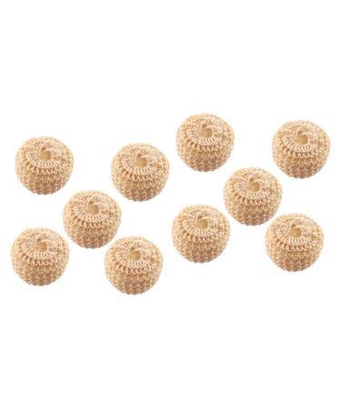 Balacoo 10 Pcs Bath Ball Body Scrub Exfoliating Body Scrunchie Gel Nail Kit Body Powder Puff Shower Block Sisal Fiber Loofah Shower Mesh Pouf Body Loofah Sponge Shower Wipe Clean