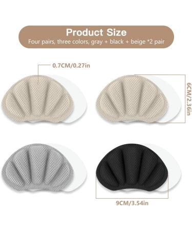 Flintronic 4 Pairs Sneaker Heel Repair Patches - Leather Protector for Most Shoes - Gray, Black, Beige (Set of 4) - Buy Online on GoSupps.com