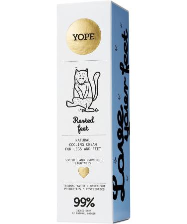 YOPE Foot Cream | 99% Natural Ingredients| "Refreshed Feet" Natural Cooling Repair Cream for Legs and Feet 75 ml - Buy Online on GoSupps.com