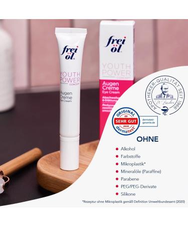 Free Oil Youth Power Concept Eye Cream | Reduces Eye Wrinkles Hyaluron Red Algae Vitamin E | Vegan & Dermatologically Tested | 15ml - Buy Online on GoSupps.com