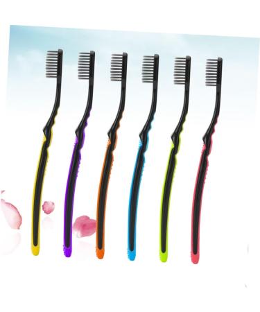 Gatuida 6 Pack Bamboo Charcoal Toothbrushes with Soft Bristles - Eco-Friendly & Sustainable Oral Care - Buy Online on GoSupps.com