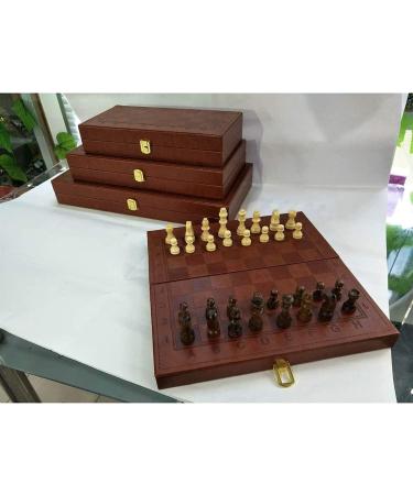 Portable Wooden Chess Set for Kids and Adults Storage for Piece Handcraft Travel for Birthday Rewards for Beginner (Size : 29.4x14.5x5.4cm) (40x20x5.4cm) - Buy Online on GoSupps.com