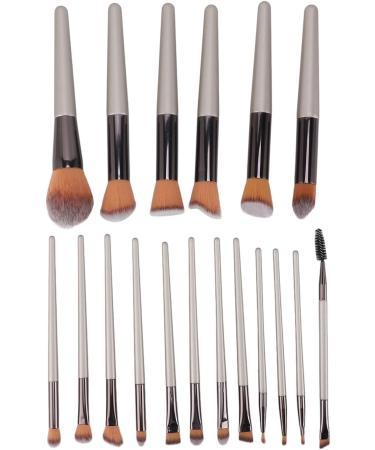 Face Powder Applicator Cosmetic Brush Set 18 Pieces Ergonomic Design Synthetic Fiber Aluminum Tube Multi-Purpose for Eyebrows Soft and Silky Blush Lips - Buy Online on GoSupps.com