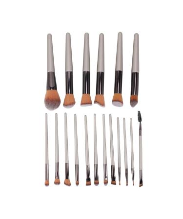 18 Piece Makeup Brush Set - Soft Brushes for Beginners | Multi-Purpose Synthetic Fiber Aluminum Tube Solid Wood Handles - Shop Internationally - Buy Online on GoSupps.com