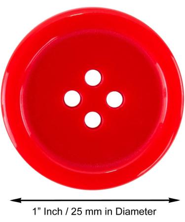 100 Pack 1 Inch Flatback Sewing Buttons for Arts, Crafts, Fashion Clothing - DIY Projects, Assorted Colors - Buy Online on GoSupps.com