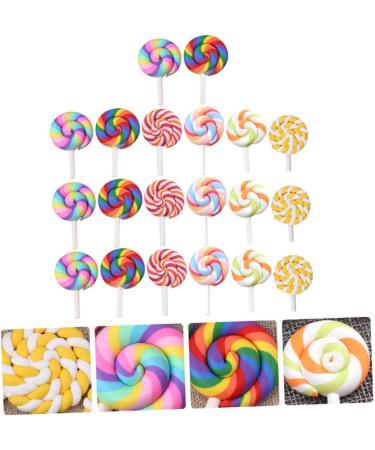  CAXUSD CAXUSD 20 Pieces Simulation Lollipop Decorations Exquisite Christmas Decorations Pacifier Shaped Clay Charms Craft Lollipop Charms Appears Mini Candy Polymer Clay - Buy Online on GoSupps.com