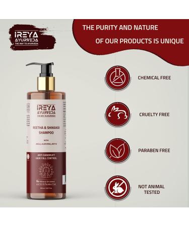 Reetha Shikakai Shampoo with Amla Bhringraj & Methi - 200ml Herbal Deep Cleaning Hair Shampoo for Healthy Hair - Buy Online on GoSupps.com