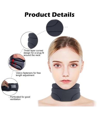 Kayuneed Neck Support Brace for Neck Pain Relief - Soft Foam for Men & Women - Comfortable Gray Neck Brace to Relieve Spine Pressure - Buy Online on GoSupps.com