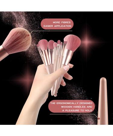 8-Piece Professional Makeup Brush Set with PU Leather Bag - Foundation Contouring & Blending Brushes - Soft Cosmetic Brushes for Flawless Beauty - Buy Online on GoSupps.com