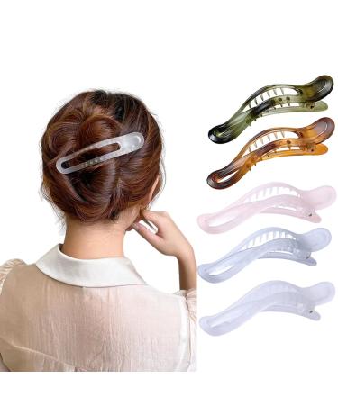 5 Color Hair Claw Clips for Thin Hair - Strong Hold Styling Accessory for Women & Girls - 5 Count Pack - Buy Online on GoSupps.com