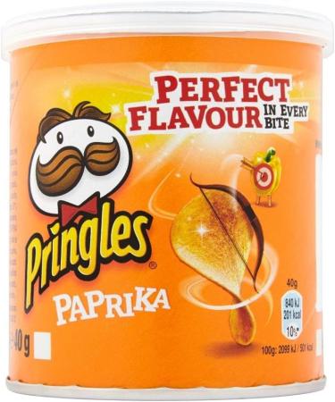 Snack Bundle with Pringle Salt & Vinegar Tub 40g x3 Pack With Pringle Paprika Tub 40g x3 (6 Pack) - Buy Online on GoSupps.com