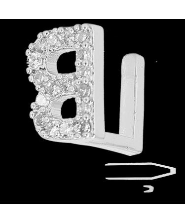Hip Hop Teeth Grills for Men & Women | Silver B Letter Mouth Accessories | Halloween Dentures Ornaments - Buy Online on GoSupps.com