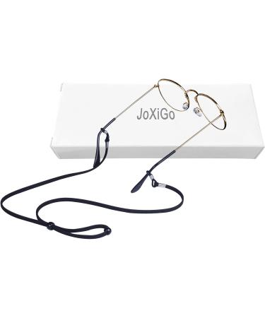 JoXiGo Reading Glasses for Women & Men - Stylish Metal Frame Nerd Glasses with Clear Lens & Strap - Gold 2.5 Diopters - Buy Online on GoSupps.com