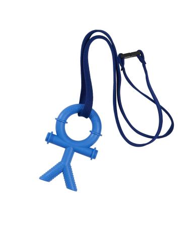 Sensory Direct Chewbuddy Stickman & Lanyard - Pack of 1 Sensory Chew or Teething Aid | for Kids Adults Autism ADHD ASD SPD Oral Motor or Anxiety Needs | Blue