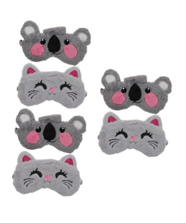 FOMIYES 6 Pcs Sleep Mask Light Blocking Eye Cover Eye Glasses for Mens Sleeping Eye Covering Mens Glasses Sleep Patches Stuffed Bunny Rabbit Eyeshade Child Animal Portable Plush