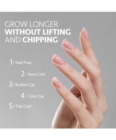 GAOY Clear Builder Gel for Nails - 16ml Nail Strengthener | Long Lasting UV Gel Soak Off Base & Top Coat - Buy Online on GoSupps.com