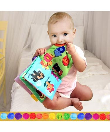 Baby Touch and Feel Cloth Book with Teether Toy - Sensory Activity for Infants - Buy Online on GoSupps.com