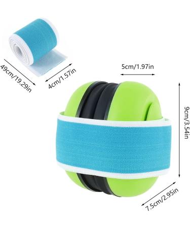 Baby Ear Protection Headphones Adjustable Baby Earmuffs NRR 30dB Hearing Protection (Green) - Buy Online on GoSupps.com