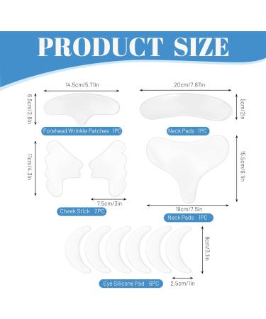 11 Pieces Reusable Silicone Face Patches Silicone Face Lifting Patches Silicone Patches Forehead Face Pad Set for Wrinkles for Wrinkles Smoothing Anti-Ageing Halloween Christmas Valentine's Day Gift - Buy Online on GoSupps.com