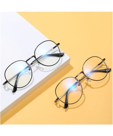 NWB JTS Anti Blue Light Glasses for Men & Women - Round Frame Myopia Glasses (Model 8627) - Stylish & Effective Bright Black Design - Buy Online on GoSupps.com