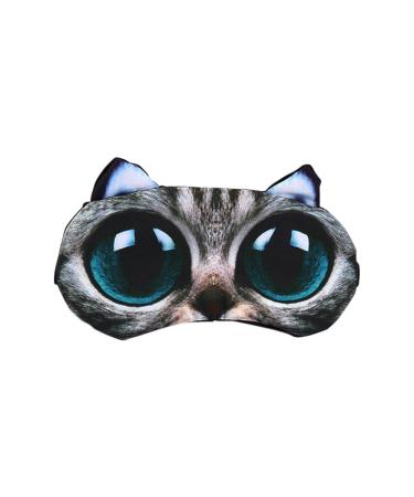 WWCY - Cute 3D Animal Sleep Mask Cat Dog Eye Mask Eyeshade for Kids Girls Women Adults (American Shorthair) Green