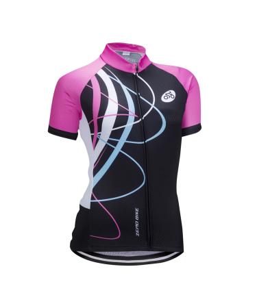 Women's Breathable Quick-drying Cycling Jersey Outdoor Short Sleeve Cycling Shirt 0026 M