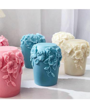 3D Rattan Flowers Silicone Candle Mould for Aromatherapy and Handmade Soap Making - Cylinder Candle Mold for Wax Melts, DIY Crafts, and Home Decor - Buy Online on GoSupps.com