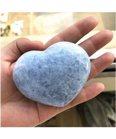 Natural Blue Celestite Stone Heart Quartz Crystal Gemstone Decor Household yuebang - Buy Online on GoSupps.com