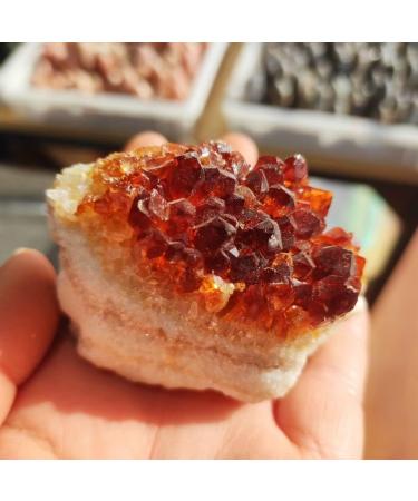 1pc Natural Raw Citrine Quartz Geode Yellow Crystal Cluster Crystals Rough Specimen Stone Crafts Home Decor JIZTGEDM (Size : 50-120g) - Buy Online on GoSupps.com