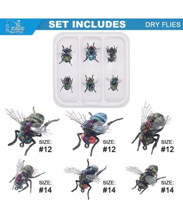 YZD Realistic Fly Fishing Lure Kit for Trout - Hand-Tied Nymph, Dry, Wet Flies for Freshwater & Saltwater Fishing - Buy Online on GoSupps.com