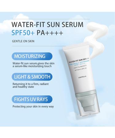 2 Pcs Sunscreen SPF50 PA++++, 50ML Cen-tella Madagascar Face Sun Screen Long-Lasting Protection, Hyalu Cica Water-Fit Sun Serum Matte No White Cast for All Skin Type and UV Defense 1.7 Ounce (Pack of 2) - Buy Online on GoSupps.com