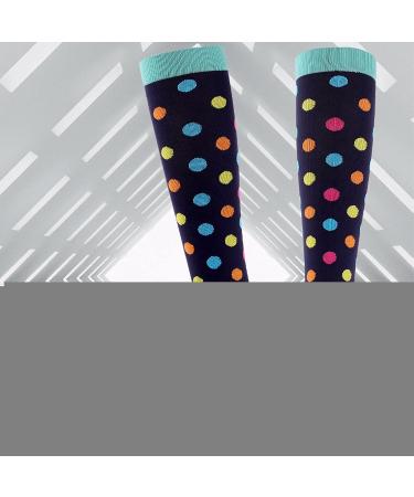 Buy WSYKC Colorful Compression Socks for Men & Women | Support Stockings for Edema & Pregnancy | S/M Black Yellow Red - Buy Online on GoSupps.com