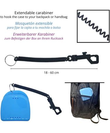 Zanspangenbox Set: 5 Press Brushes & Braces with Cord Band | Carabiner for Kids | Portable Denture Brush & Container (Green & White) - Ideal for On-the-Go Dental Care - Buy Online on GoSupps.com