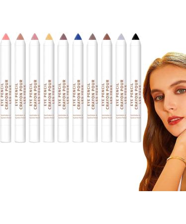 Eyeshadow Stick Set Soft Matte Shimmer Eye Shadow Pencil with Creamy - Long Lasting Eye Shadow Highlighter Stick Makeup Pencil for B - Buy Online on GoSupps.com