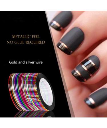 Tvoip 64 Rolls Nail Striping Tape Set | 32 Colors + 2 Tape Dispensers | Nail Art Decoration Stickers - Buy Online on GoSupps.com