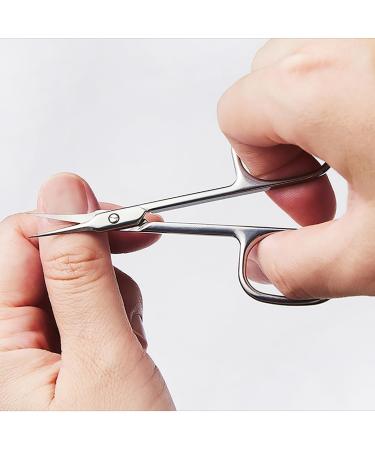 Cuticle Scissors Stainless Steel Small Manicure Scissors Nail Scissors for Women Professional Nail Scissors for Trimming Eyebrows Nose Hair Finger & Toe Nail Care - Buy Online on GoSupps.com