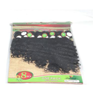Eunice 8-Piece Deep Curly Tape-In Hair Extensions - Fading to Black Ombre (8-14 Inches) - Buy Online on GoSupps.com