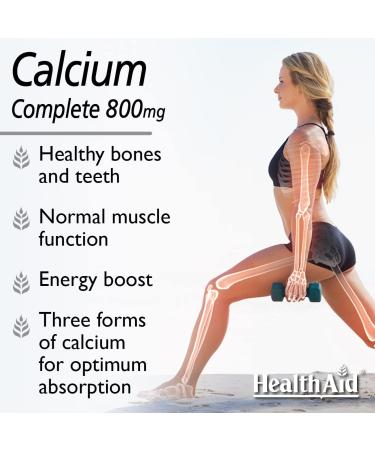 HealthAid Calcium Complete 800mg - 120 Tablets | Bone Health and Strength - Buy Online on GoSupps.com