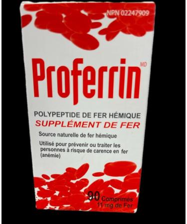 Proferrin 11mg Heme Iron 90Tablets - Buy Online on GoSupps.com
