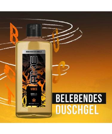  Axe Mood Booster Vanilla Vibes Shower Gel for Men with invigorating fragrance and hemp seed oil (1 x 200 ml) - Buy Online on GoSupps.com