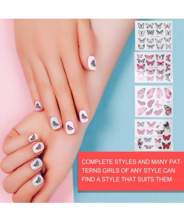 Colorful Butterfly Nail Art Stickers Self-Adhesive Tips DIY Nail Art Design Stencil Fingernail Decorations DIY Nail Art Accessories for Home Nail Salon - Buy Online on GoSupps.com