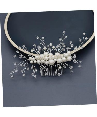 Housoutil Pearl Headpiece Pearl Clips for Hair Pearl Hair Clips Diamond Hair Clips Diamond Crystal Diamond Hair Accessories Bridal Hair Pin Hair Barrettes Wedding Bride Comb - Buy Online on GoSupps.com