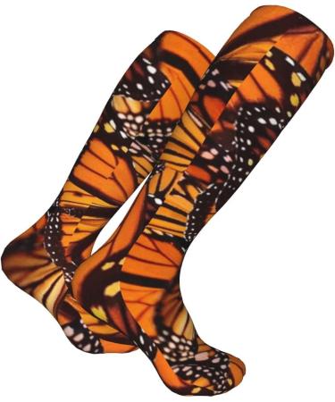 Monarch Butterfly Compression Socks for Men & Women | 15-20 mmHg Support for Running & Cycling - Buy Online on GoSupps.com