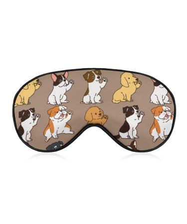 Pet Dogs Paws Sleep Mask Eye Cover for Sleeping Blindfold with Adjustable Strap Blocks Light Night Travel Nap for Men Women
