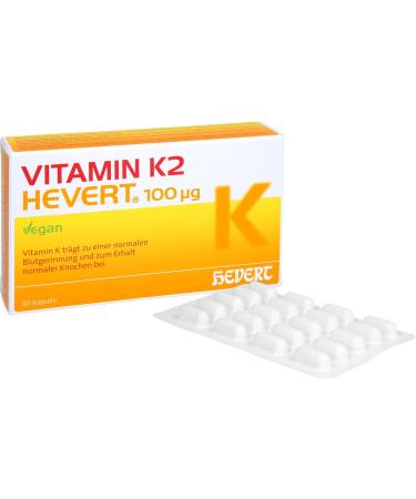 Buy Vitamin K2 Hevert 100 g Capsules - 60 Count | Premium Quality & International Shipping - Buy Online on GoSupps.com