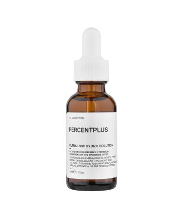 PERCENTPLUS - ULTRA LMW HYDRO SOLUTION - SERUM   ultra low molecular weight hydration factor   hyaluronic acid  acetylglucosamine  amino acid  focus on Improved skin epidermal hydration and - Formation of humectant layer...